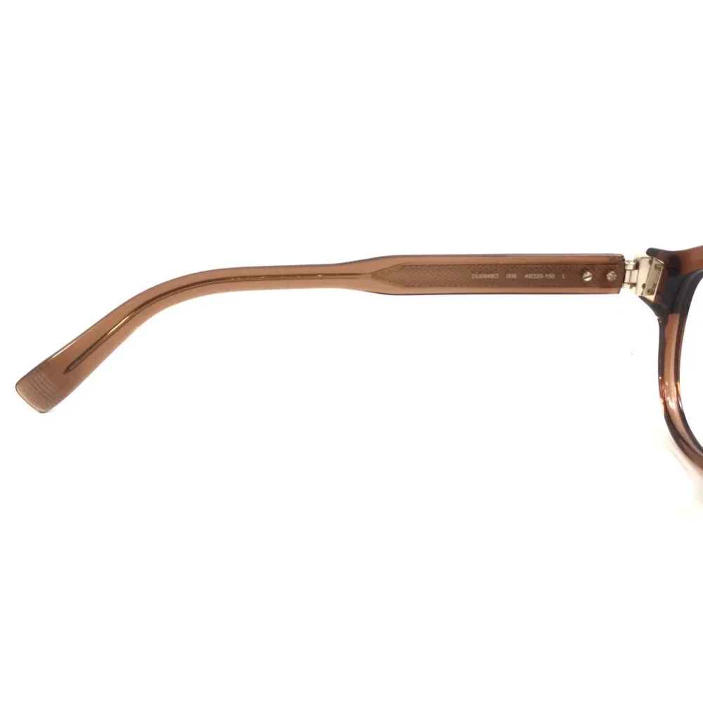 Dunhill Eyeglasses Frames DU0048O 006 Shiny Brown Square Full Rim 49-20-150